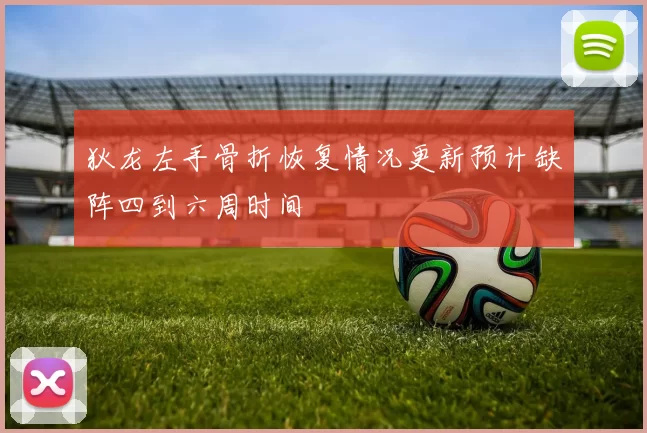 狄龙左手骨折恢复情况更新预计缺阵四到六周时间